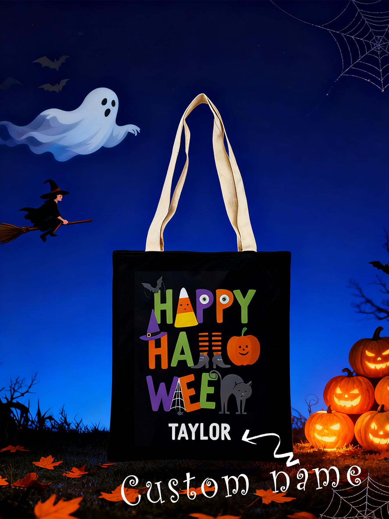 Personalized Halloween-Themed Candy Bags